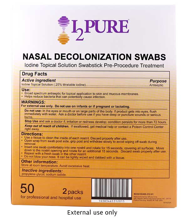 I2Pure Nasal Decolonization Swabs
